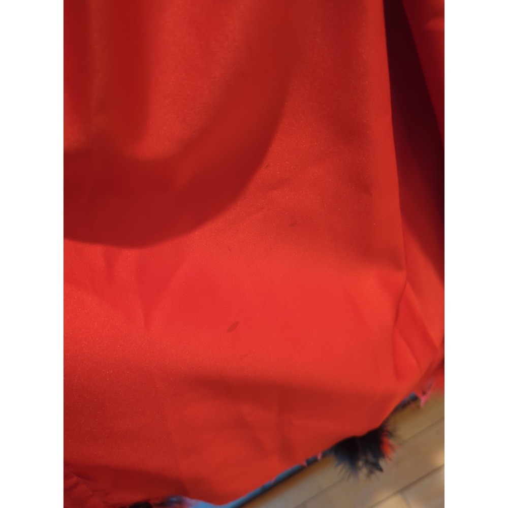 Vintage Loralie Party Prom Dress Size 8 Red Silk With Red‎ & Black Feathers - Picture 14 of 16